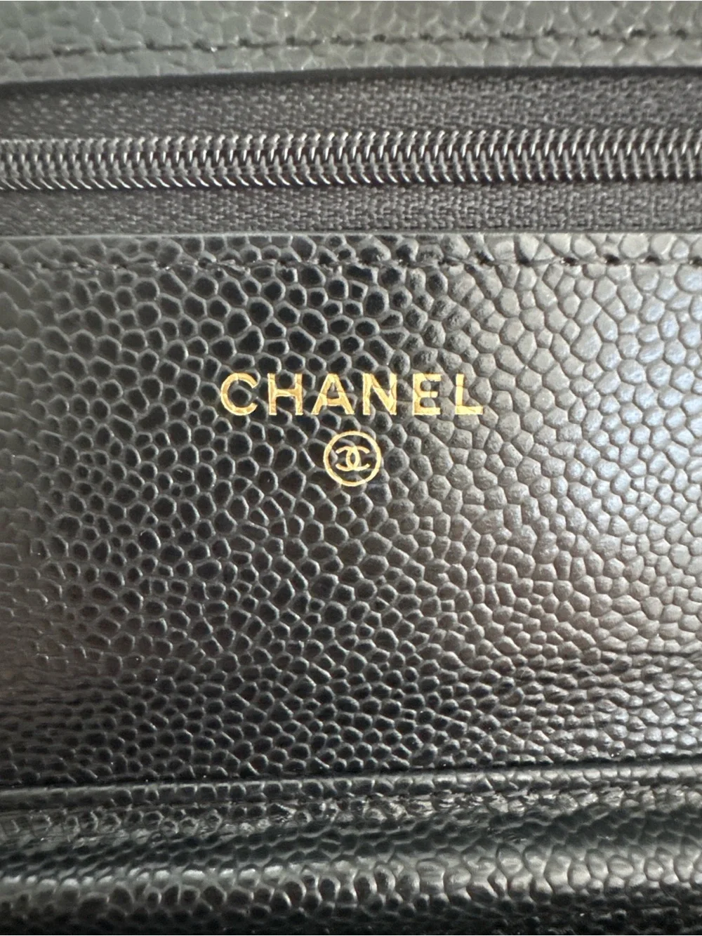 CHANEL Black Quilted Bag with Gold CC